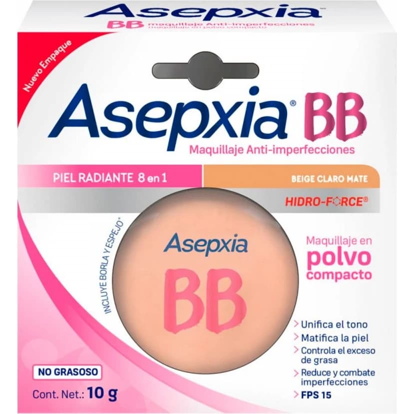 Maquillaje en Polvo Asepxia Hidro-Force Beige Claro 10 g