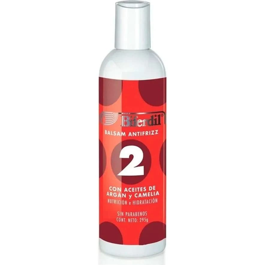 Bálsamo Acondicionador Antifrizz Biferdil 2 Argan y Camelia 295 ml