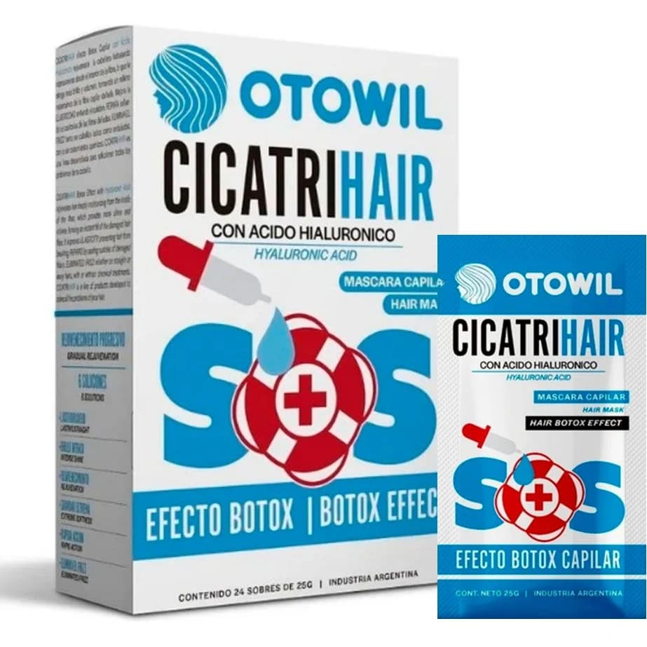 Crema Capilar Otowil Reparación Keratina + Aceites Caja x 24 x 25 g