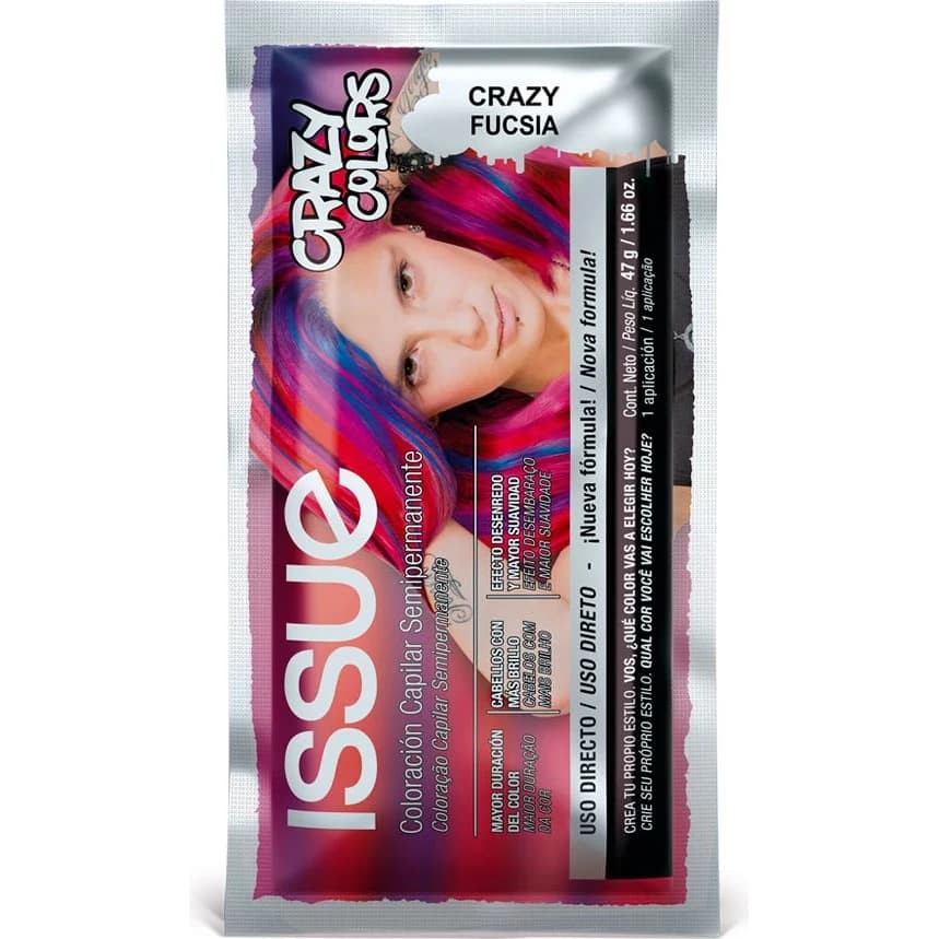Tintura Capilar Issue Crazy Color Fucsia en Sachet