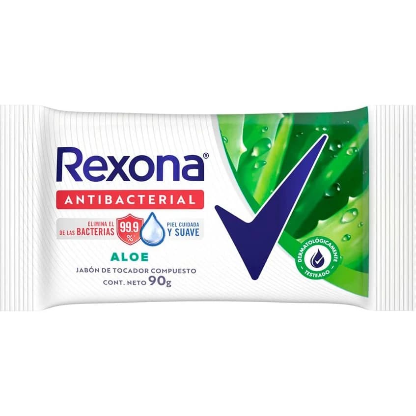 Jabón en Barra Rexona Antibacterial Aloe 90 g