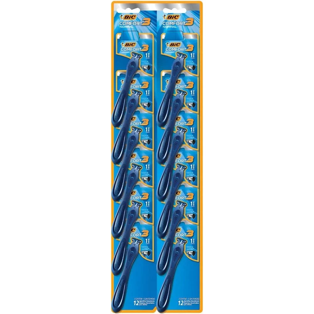 Máquina de Afeitar Bic Comfort 3 Normal x 12 Unidades