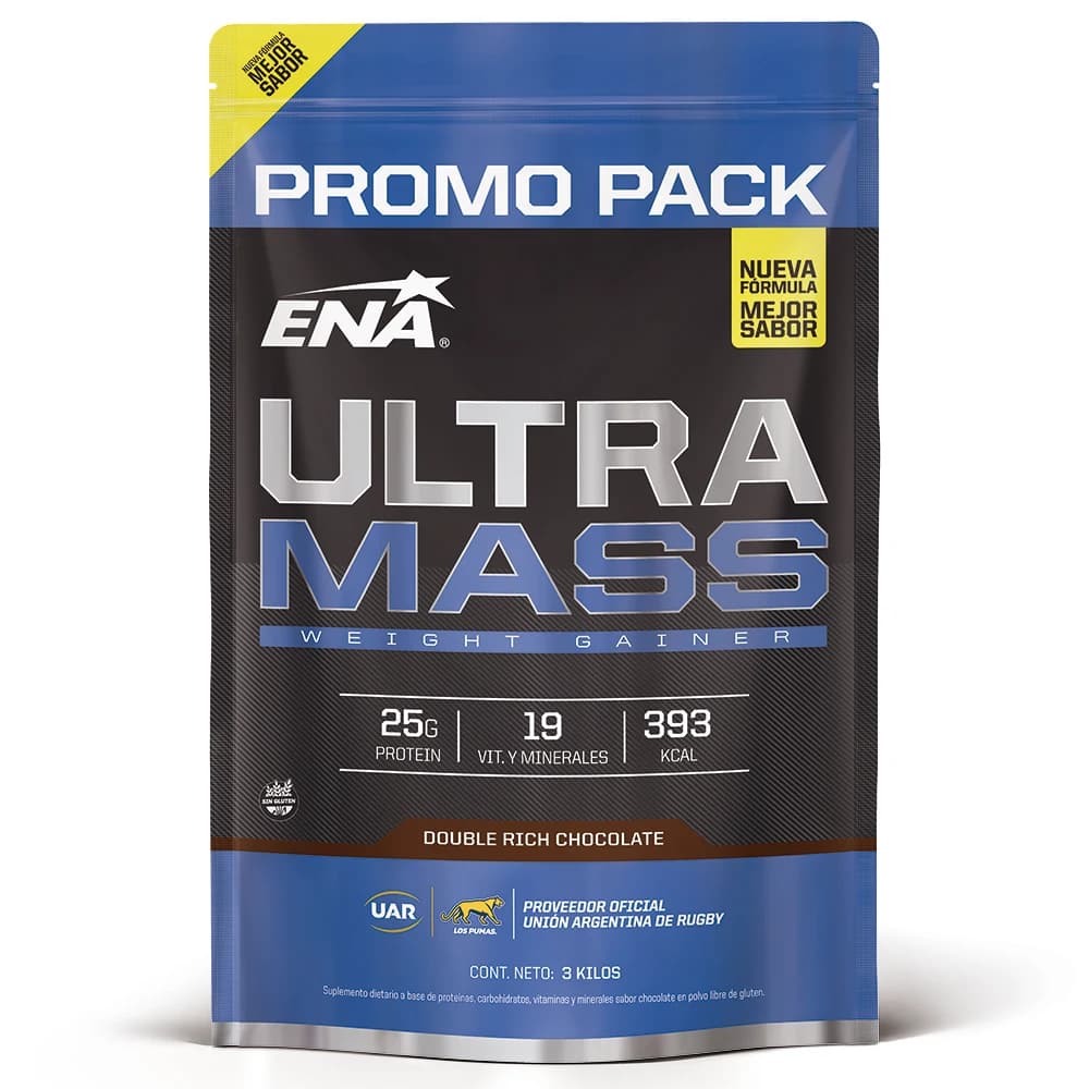 Suplemento Ena Ultra Mass Sabor Chocolate 3000 g
