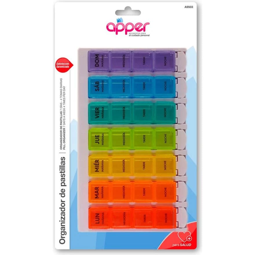 Pastillero Organizador Semanal Apper 7 Días