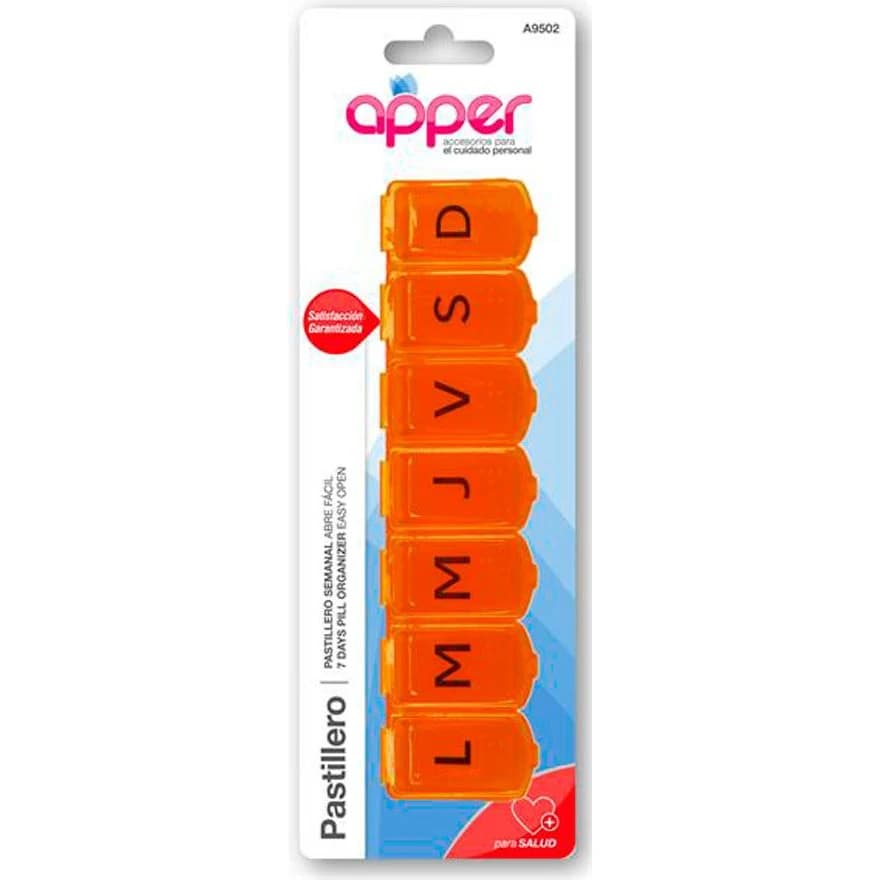 Pastillero Organizador Semanal Apper Abre Fácil