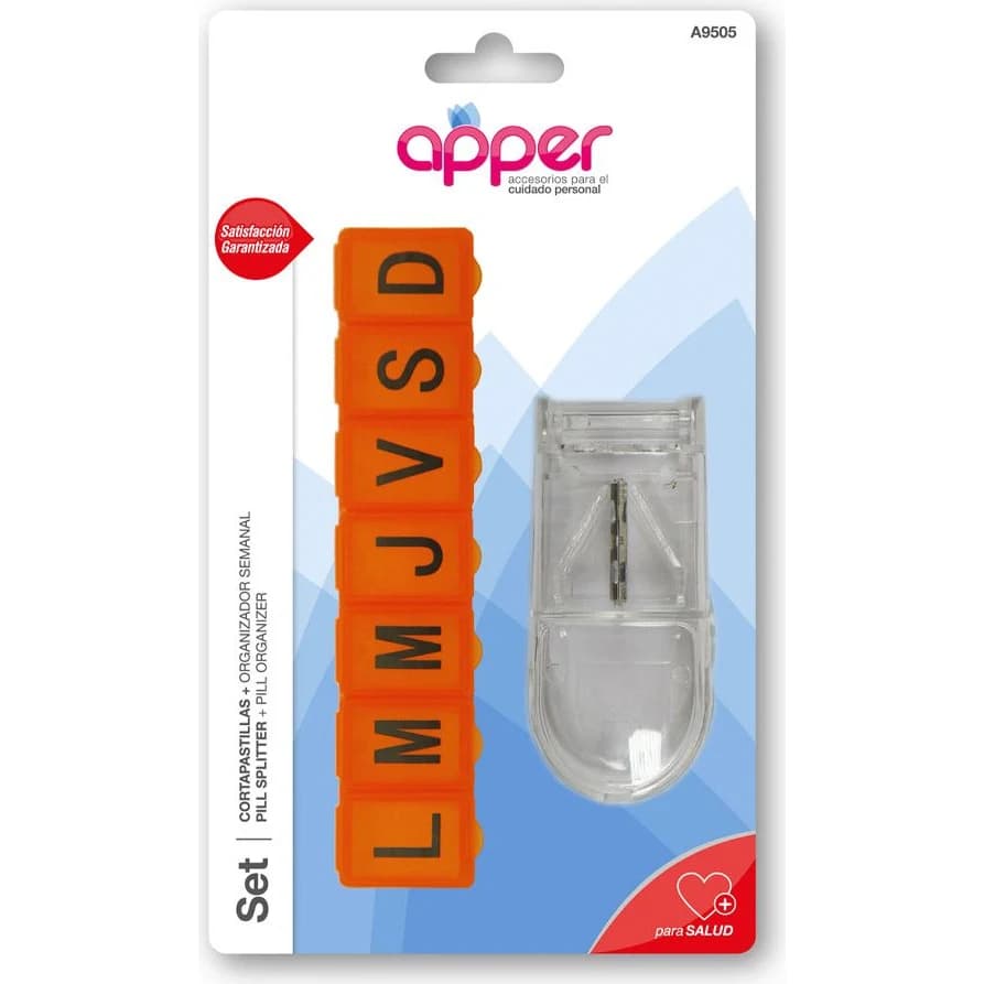 Set Apper Cortacomprimidos + Organizador Semanal