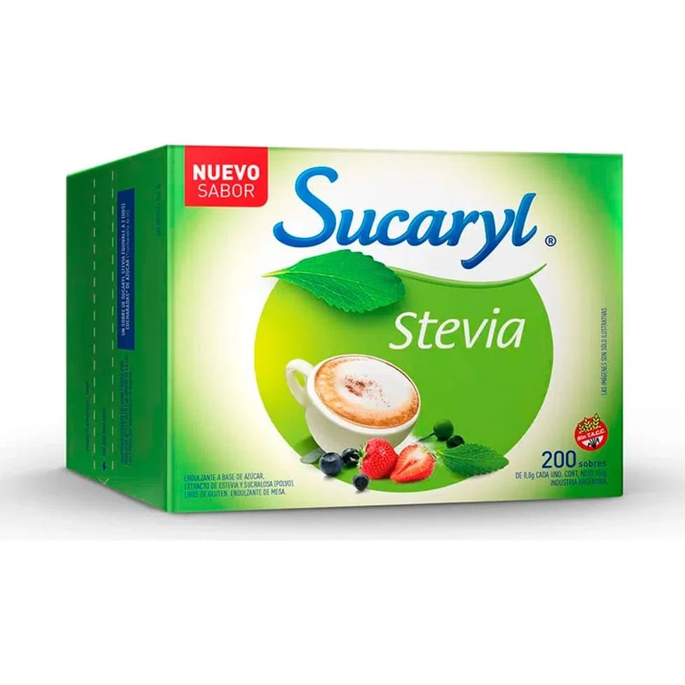 Edulcorante Sucaryl Stevia en Sobres 160 g (200 sobres)