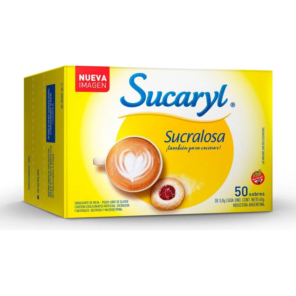 Edulcorante Sucaryl Sucralosa en Polvo 40 g x 50 Sobres