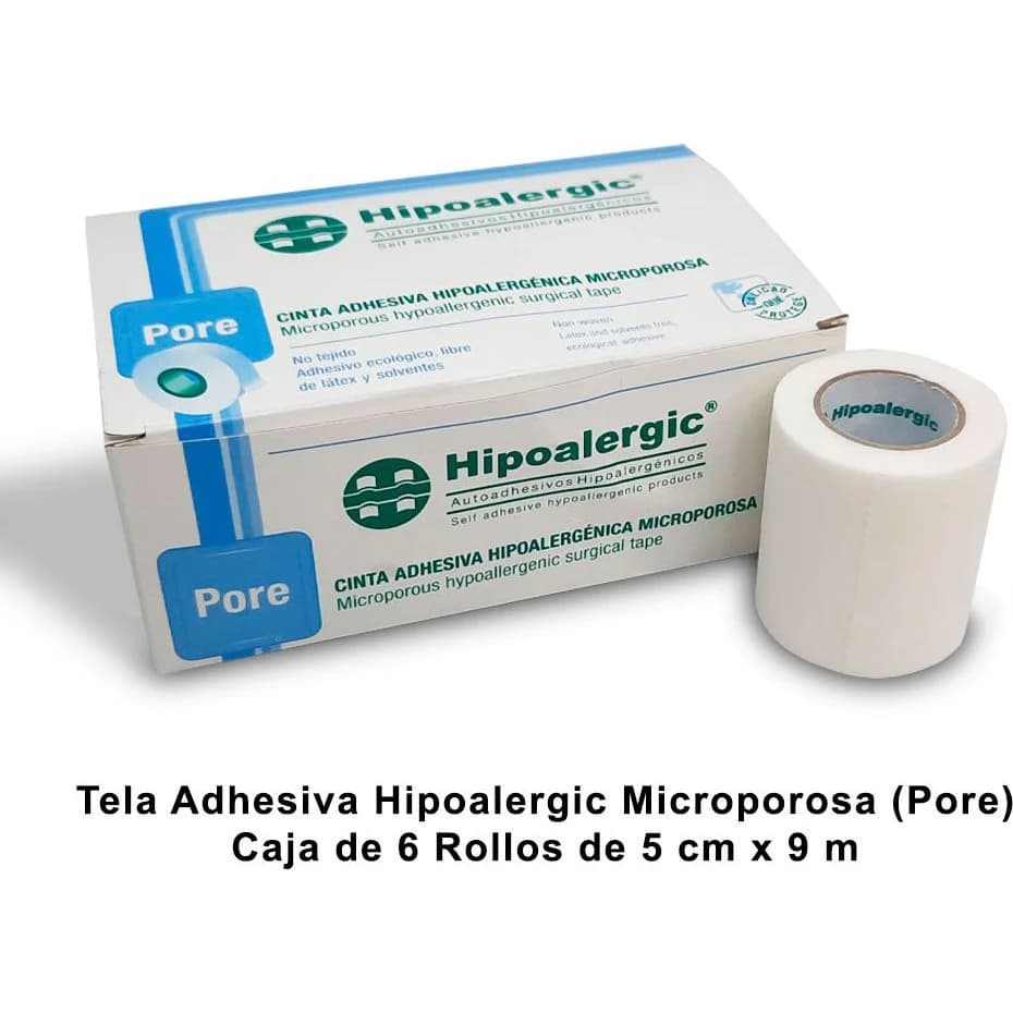 Tela Adhesiva Hipoalergénica Pore 5 cm x 9 m