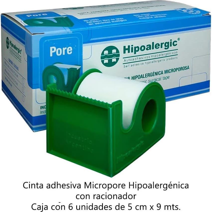 Tela Adhesiva Hipoalergénica Riasa 5 cm x 9 m (Rollo)