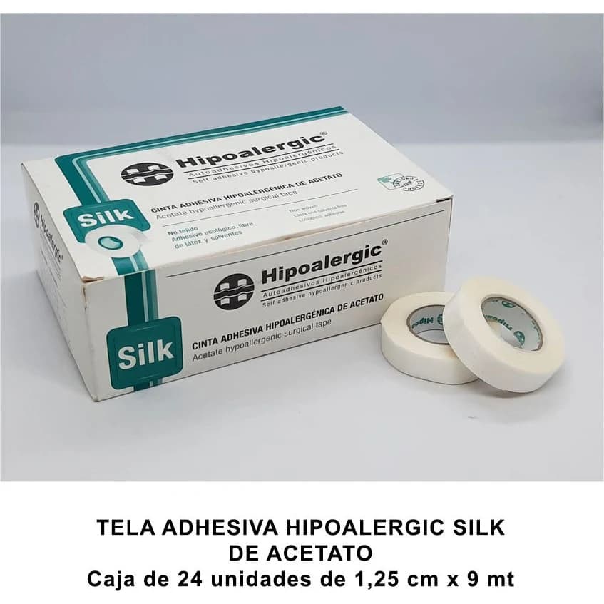 Tela Adhesiva Hipoalergénica Silk 1,25 cm x 9 m — Hipoalergic