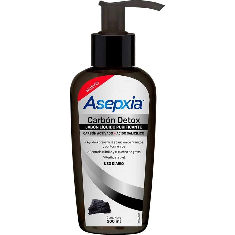 Jabón Líquido Asepxia Carbón x 200 ml