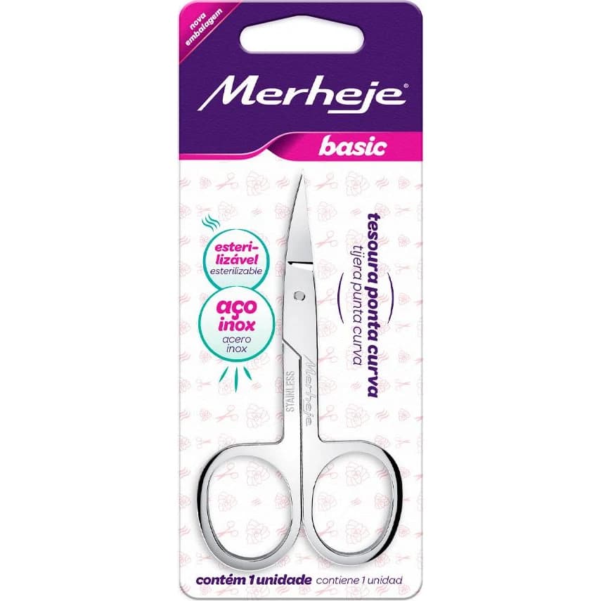 Tijera Curva de Acero Inoxidable Merheje Basic