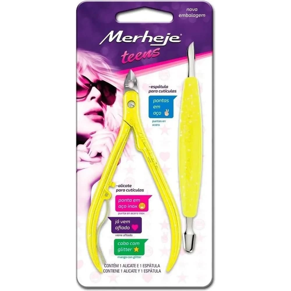 Kit de Manicura Merheje Teens Alicate + Espátula