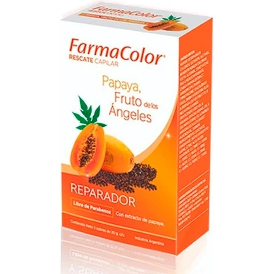 Acondicionador Farmacolor Rescate Capilar Papaya 5 Sobres