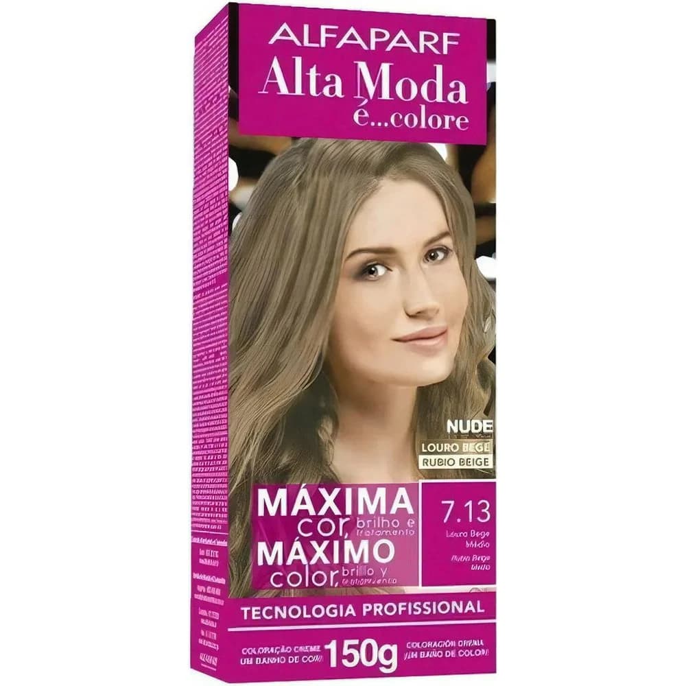 Tintura Capilar Alta Moda Color Kit Tono 7.13