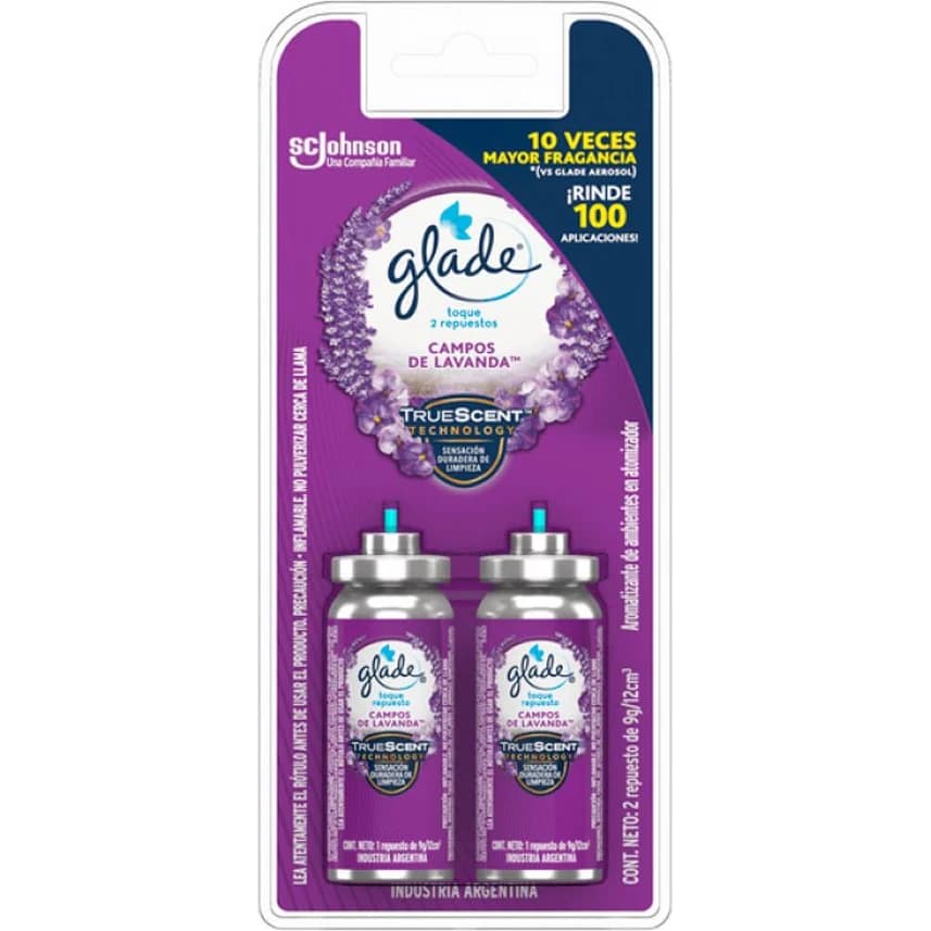 Repuesto Desodorante de Ambiente Glade Toque Lavanda Pack x2