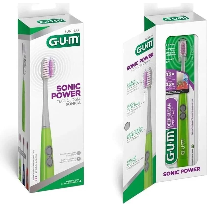 Cepillo de Dientes Gum 4100L - Sonic Power Deep Clean A Pilas