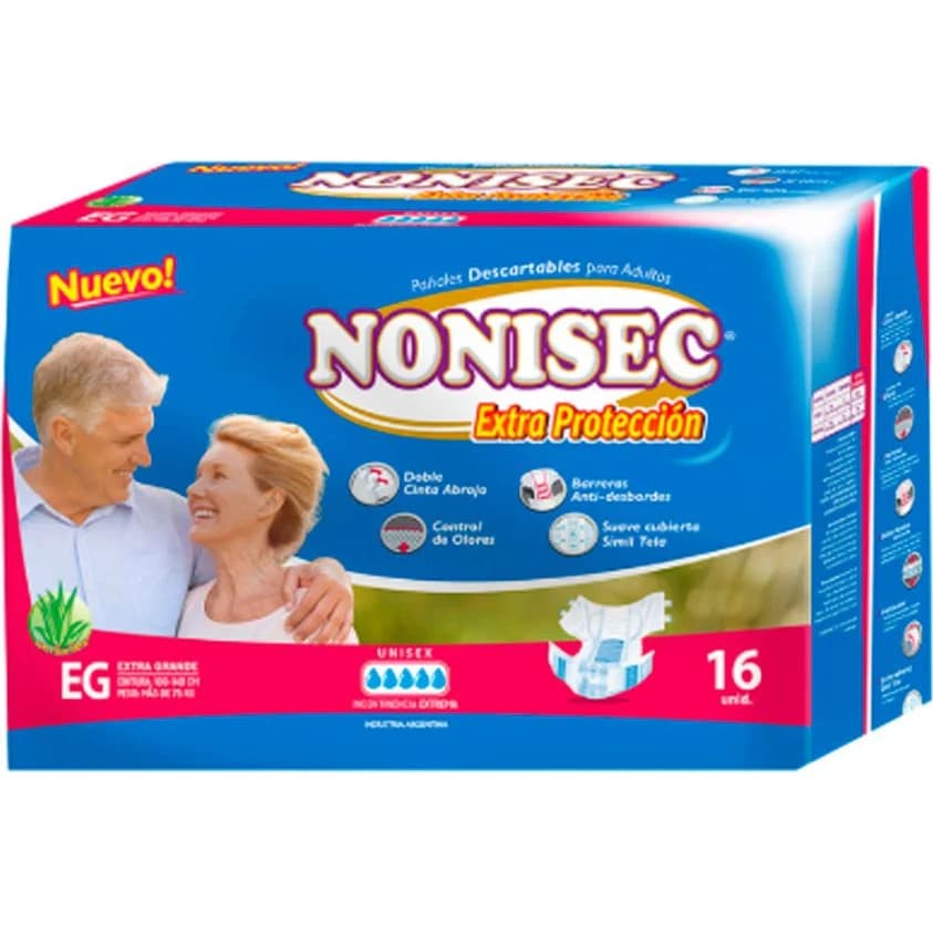 Pañal para Adulto Nonisec Extra Protección Talle XG x16