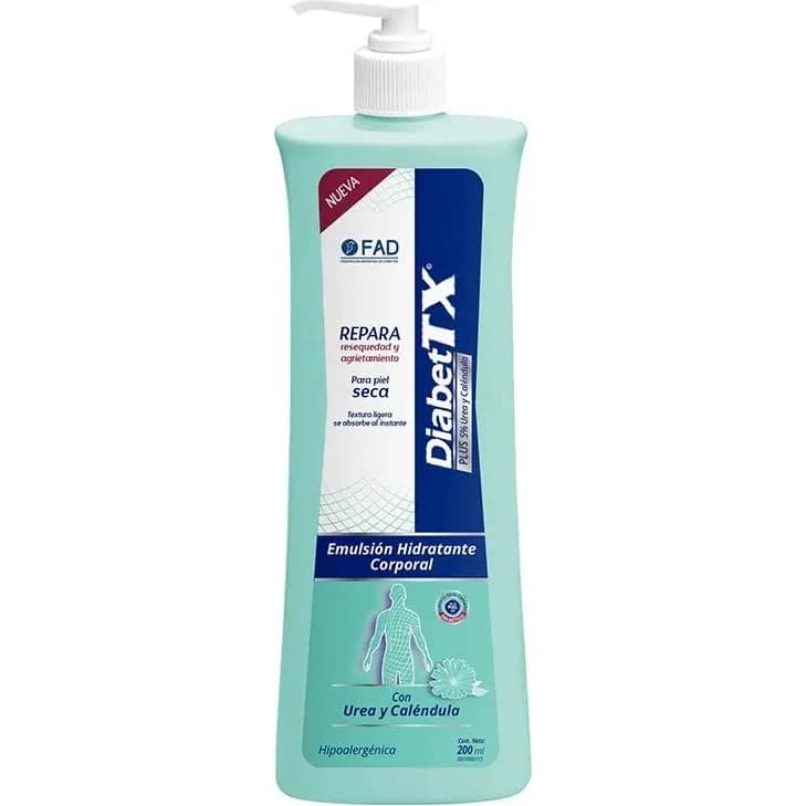 Crema Corporal Diabet-Tx Plus Urea 5% Con Caléndula 200 ml