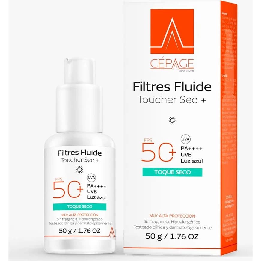 Protector Solar Cepage Filtres Fluido Toque Seco FPS 50 50 ml