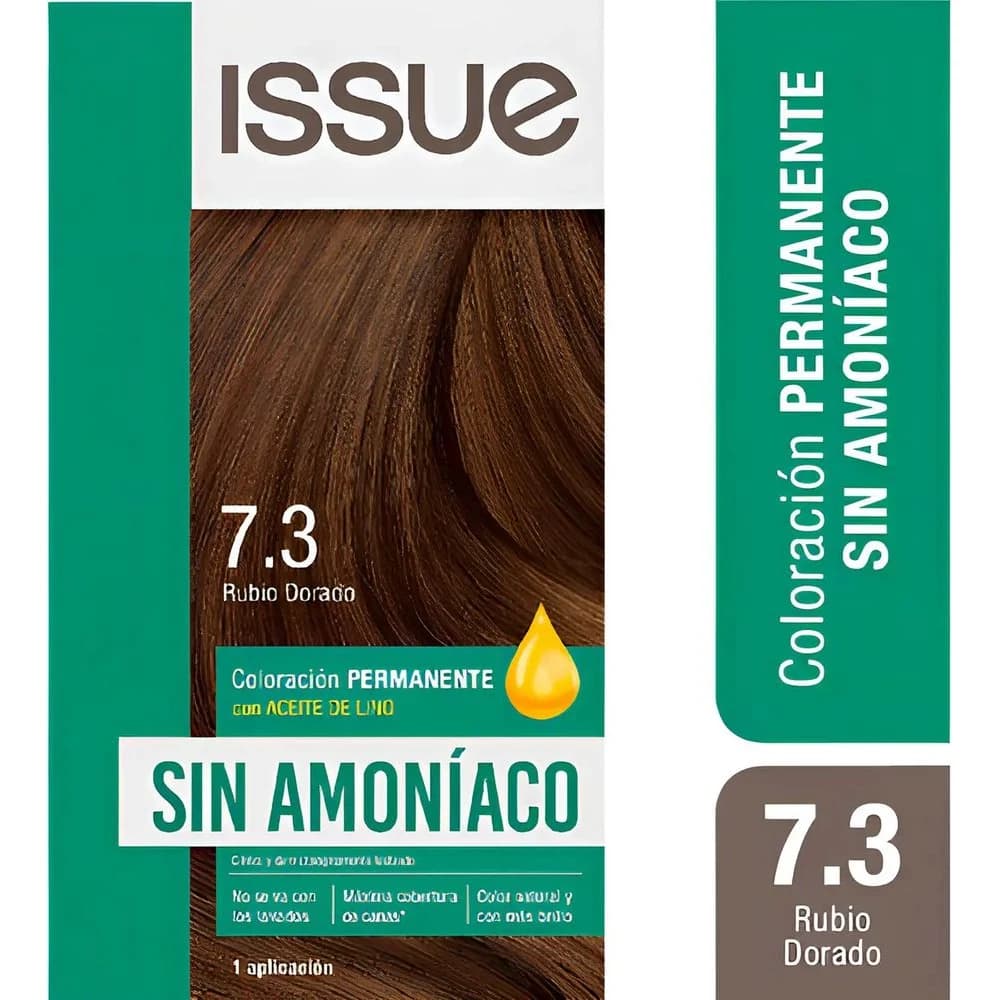 Tintura Capilar Issue Sin Amoníaco Kit Tono 7.3
