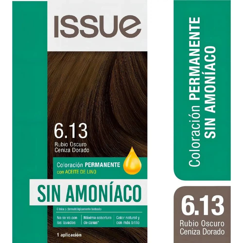 Tintura Capilar Issue Sin Amoníaco Tono 6.13