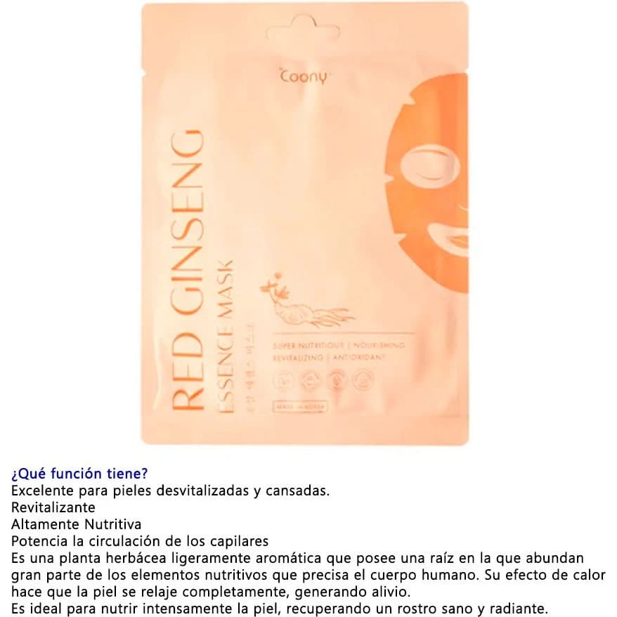 Máscara Facial Coony Red Ginseng
