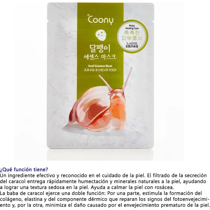Máscara Facial Coony Snail Essence