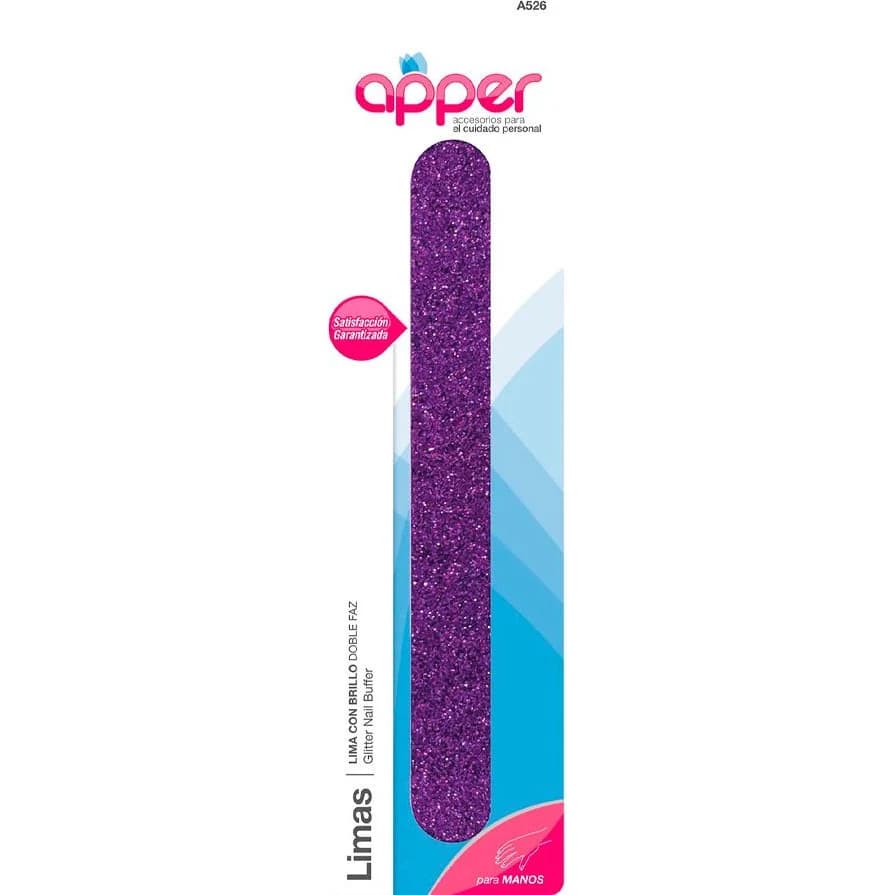 Lima para Uñas Apper con Brillo