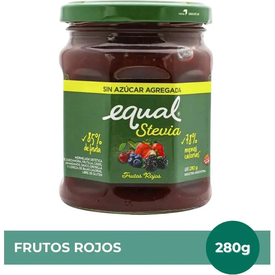 Mermelada Equalsweet Stevia Frutos Rojos 280 g