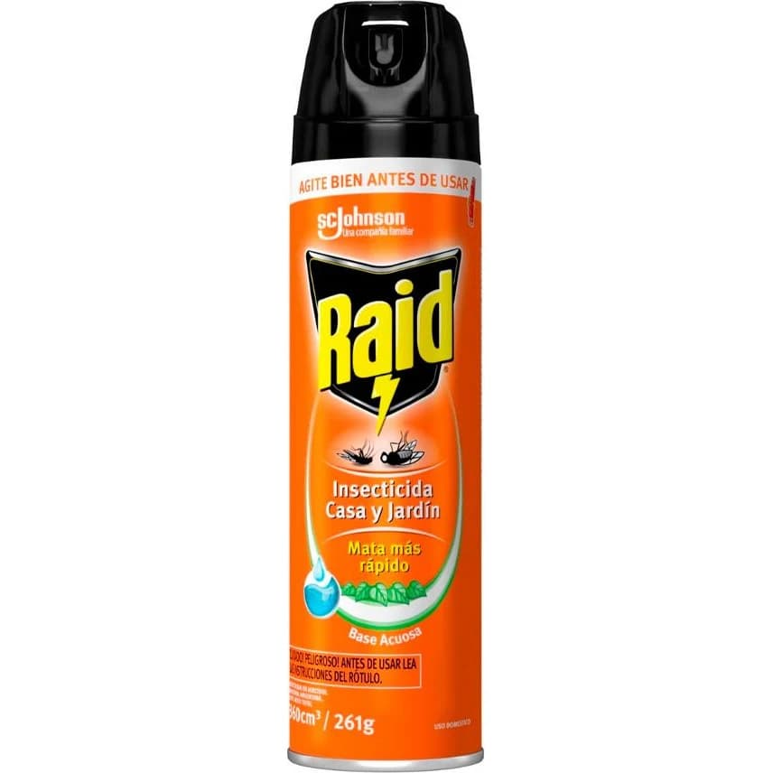Insecticida Raid Casa-Jardín Spray 360