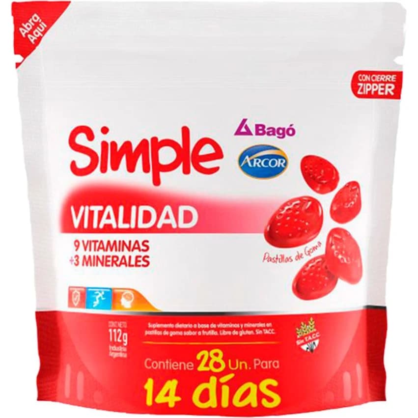 Simple Vitalid Bagó Pastillas Dispenser x 28