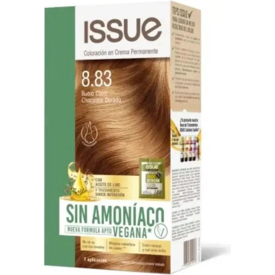Coloración Capilar Issue Sin Amoníaco Vegano Tono 8.83