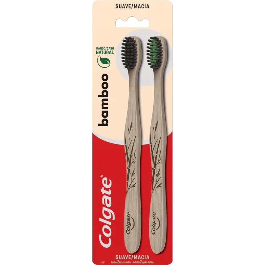 Cepillo de Dientes Colgate Bamboo Pack 2 Unidades
