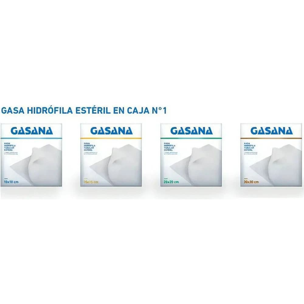 Gasa Estéril Gasana N°1 30x30 cm Caja 2 Sobres x 10