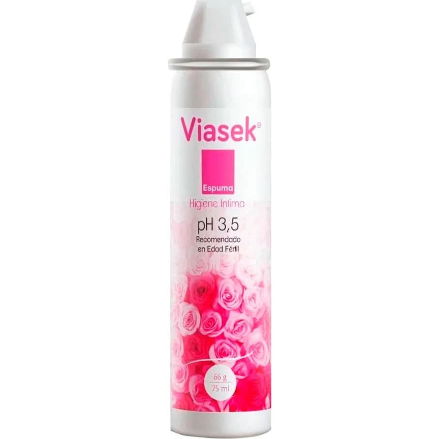 Espuma de Higiene Íntima Viasek pH 3.5 Aerosol 75 ml