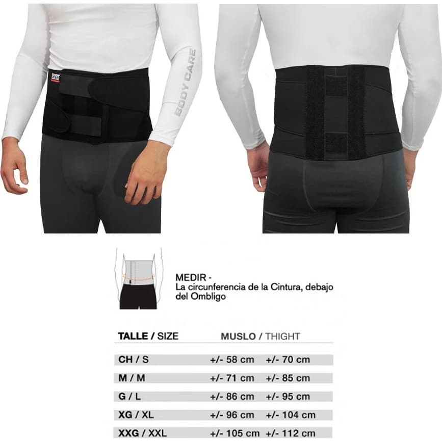 Faja Ortopédica Lumbar Ballenada Black Line Negra Talle L