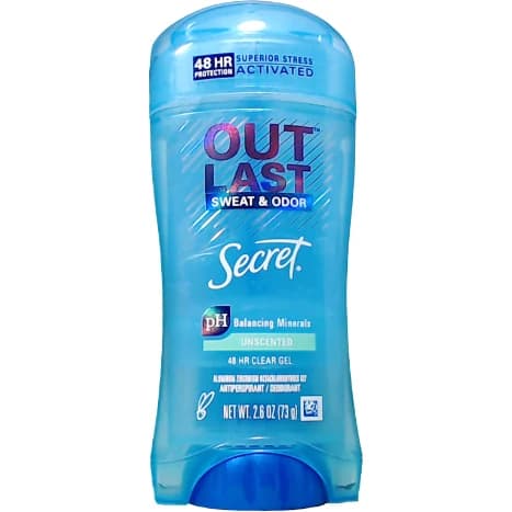 Desodorante en Gel Secret Unscented Sin Perfume