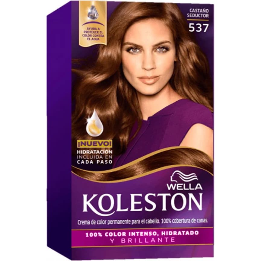 Tintura Capilar Koleston Kit Tono 537 Castaño Seductor