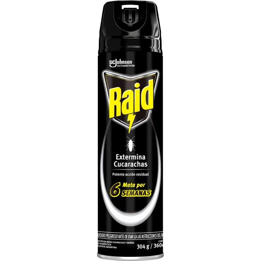 Insecticida en Aerosol Raid Extermina Cucarachas 390 ml