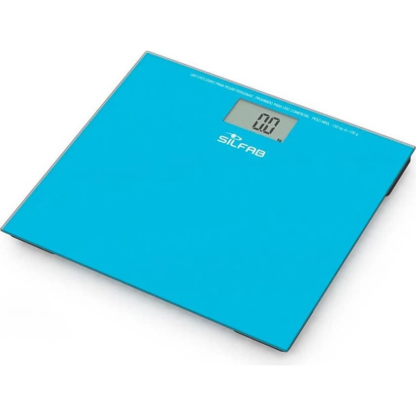 Balanza Electrónica de Vidrio Turquesa Silfab BE212 150 kg