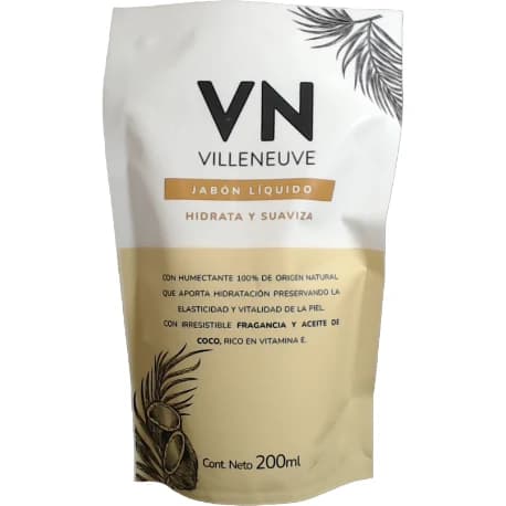 Jabón Líquido Villeneuve Coco x 200 ml