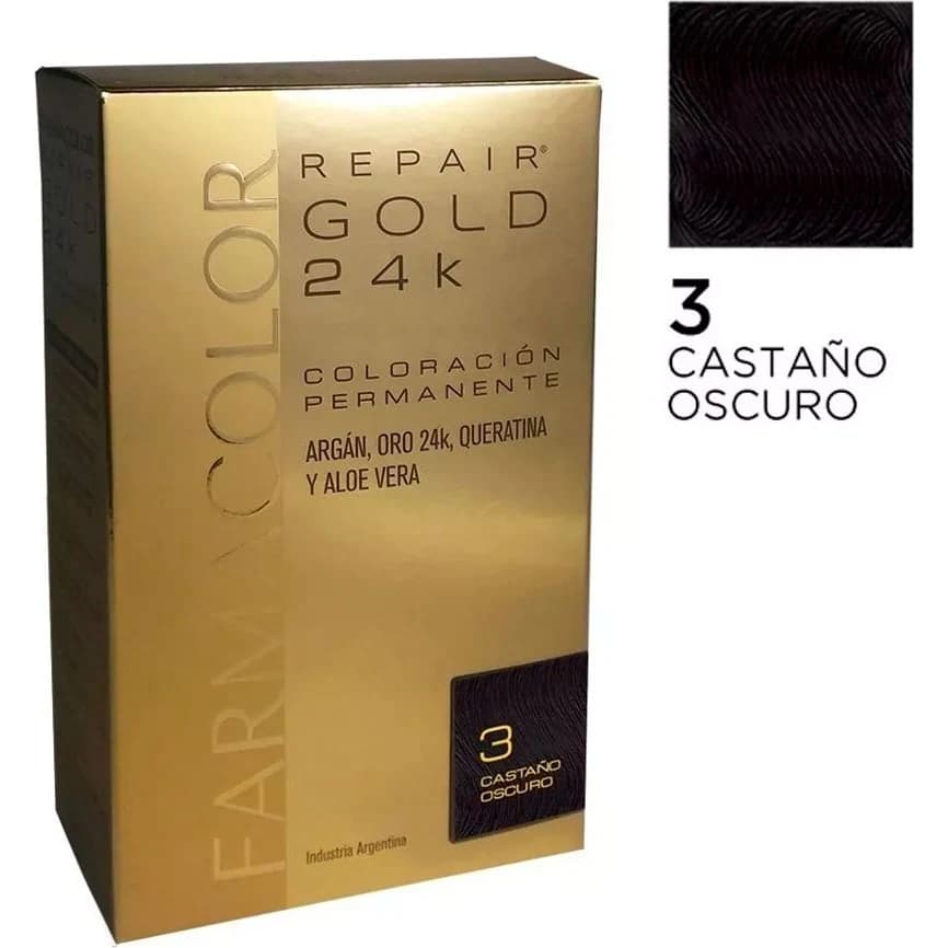 Farmacolor Gold 24K Kit Tono 3 Castaño Oscuro