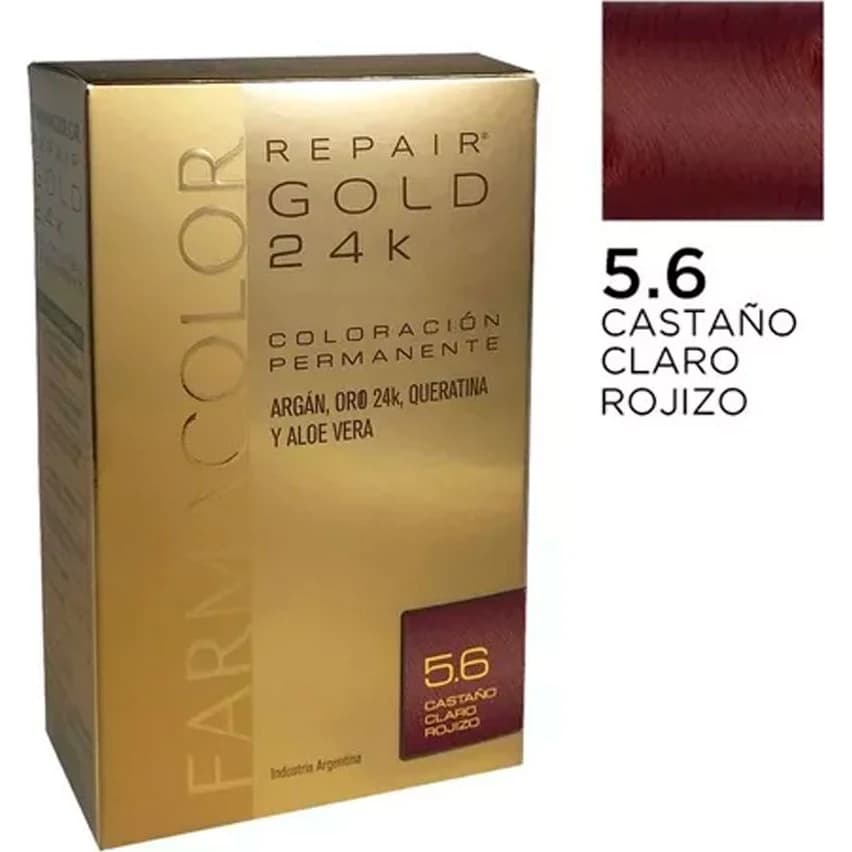 Tintura Capilar Farmacolor Gold Tono 5.6 Kit Completo
