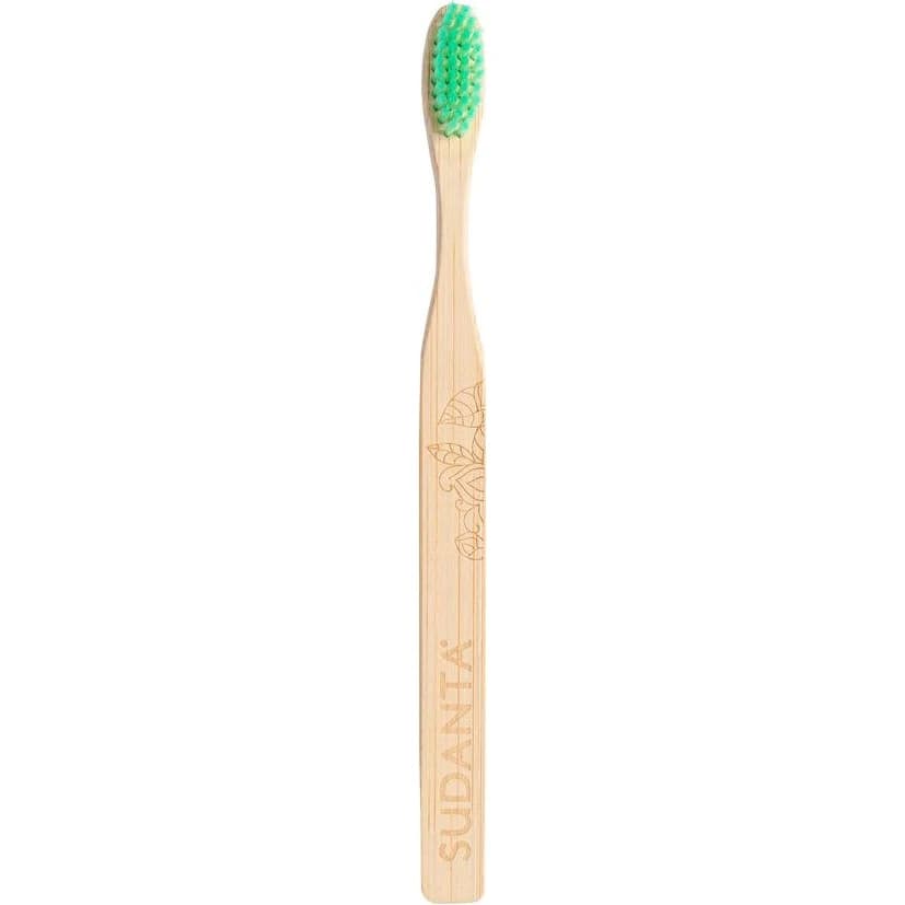 Cepillo Dental Sudanta de Bambú Rojo
