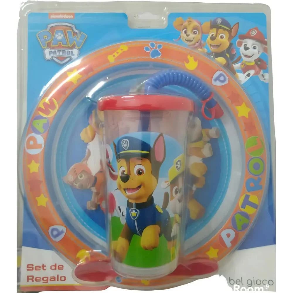 Set Infantil Disney Paw Patrol Plato + Vaso Sport