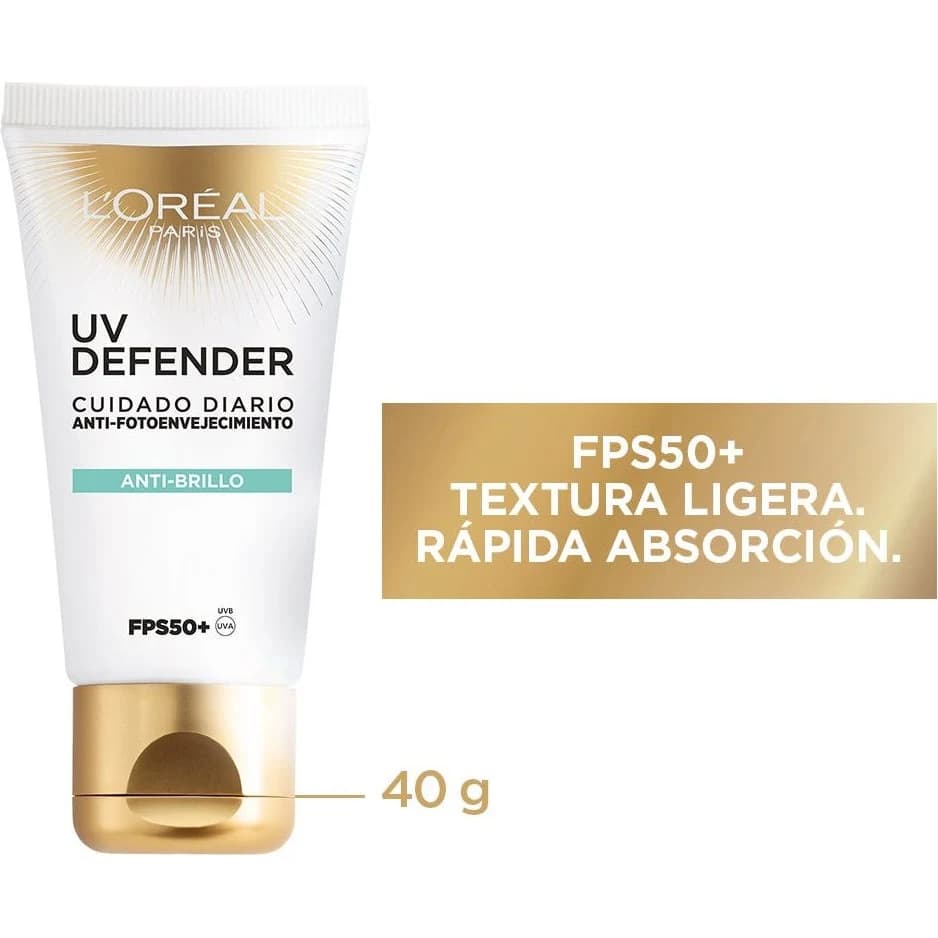Protector Solar Facial L'Oréal Dermo Expertise UV Defender Toque Seco 40 ml