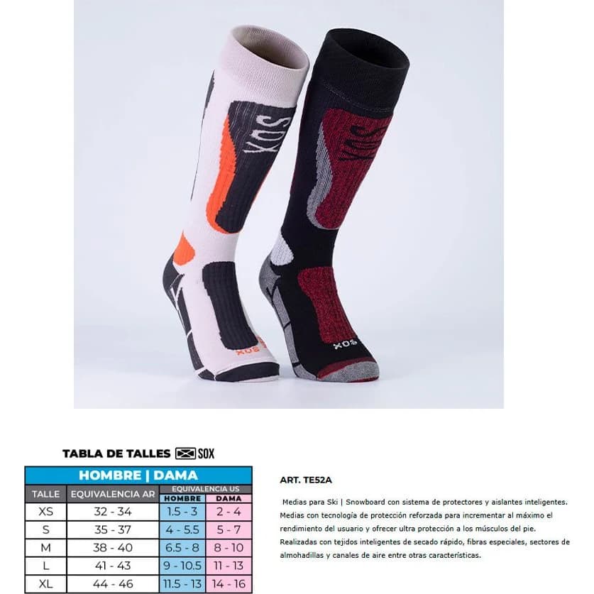 Media Deportiva Sox Tecnológica Ski Premium Talle M
