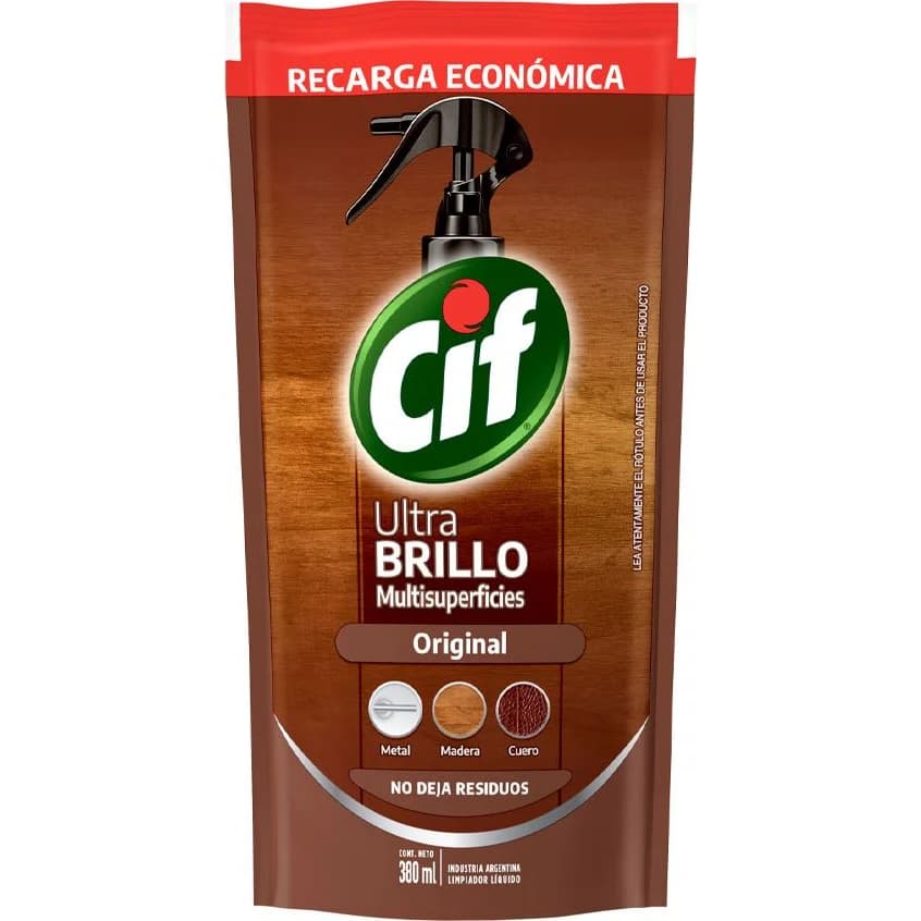 Limpiador Cif Ultra Brillo Original 380 ml